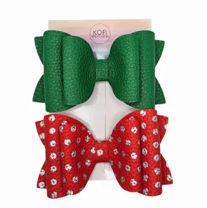 Josie Red & Green Faux Leather Set