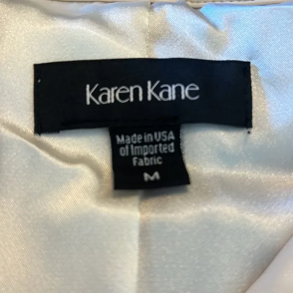 Karen Kane Majestic Magenta Bloucle Plaid Cardigan Sweater Wool Blend NEW Size M