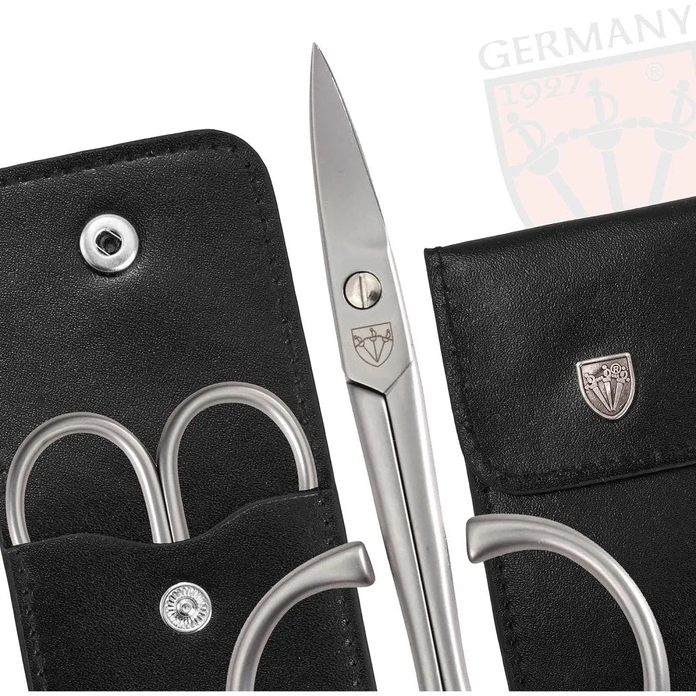 Kellermann 3 Swords 2-in-1 Nail & Cuticle Scissors: Premium Hand-Sharpened INOX Stainless Steel AE 1930