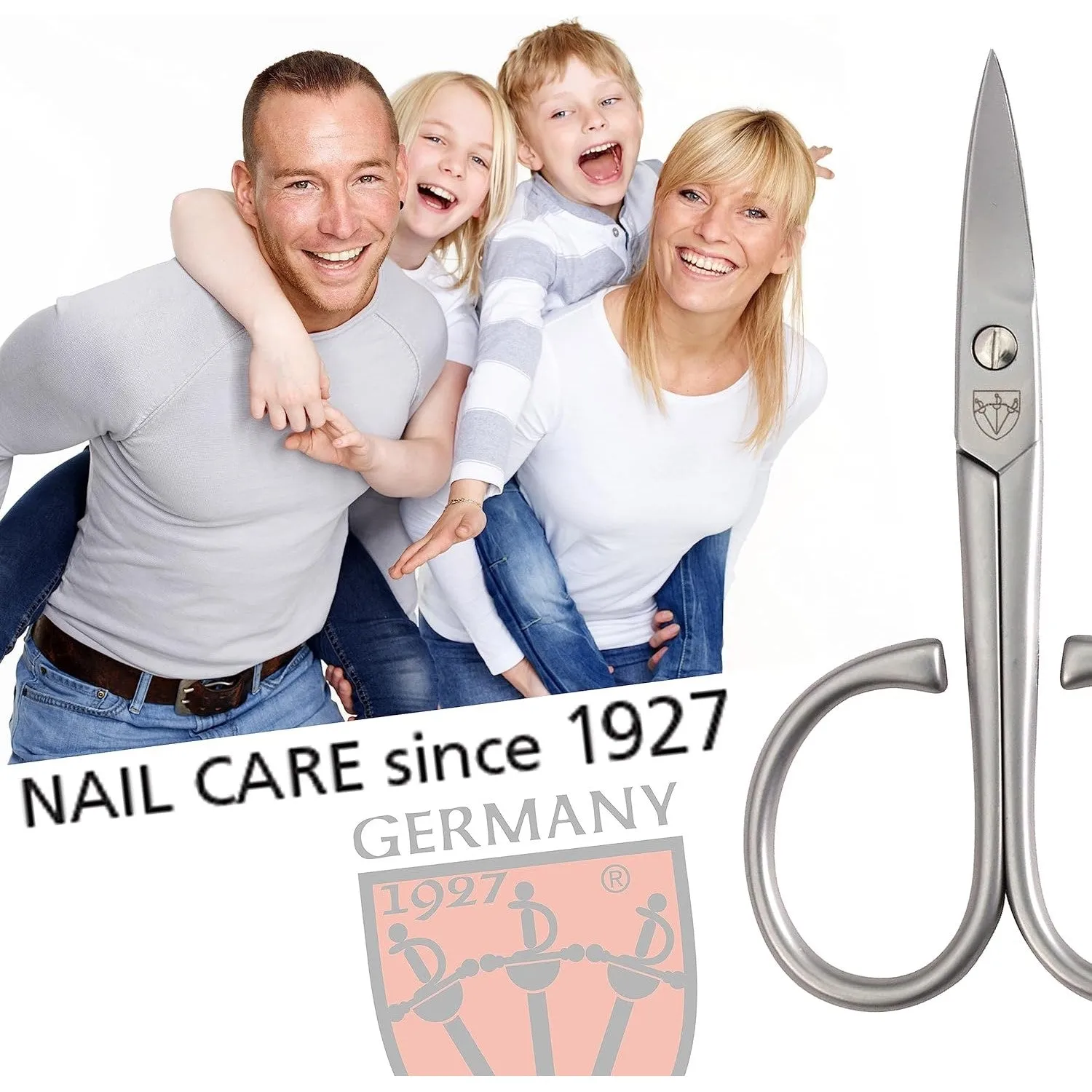 Kellermann 3 Swords 2-in-1 Nail & Cuticle Scissors: Premium Hand-Sharpened INOX Stainless Steel AE 1930