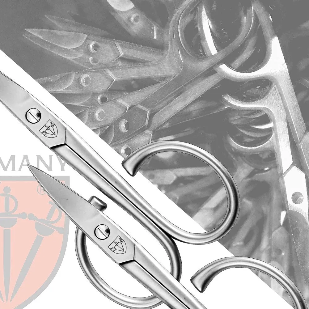 Kellermann 3 Swords 2-in-1 Nail & Cuticle Scissors: Premium Hand-Sharpened INOX Stainless Steel AE 1930