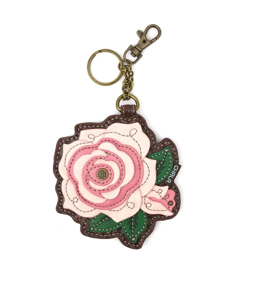 Key Fob - Pink Rose