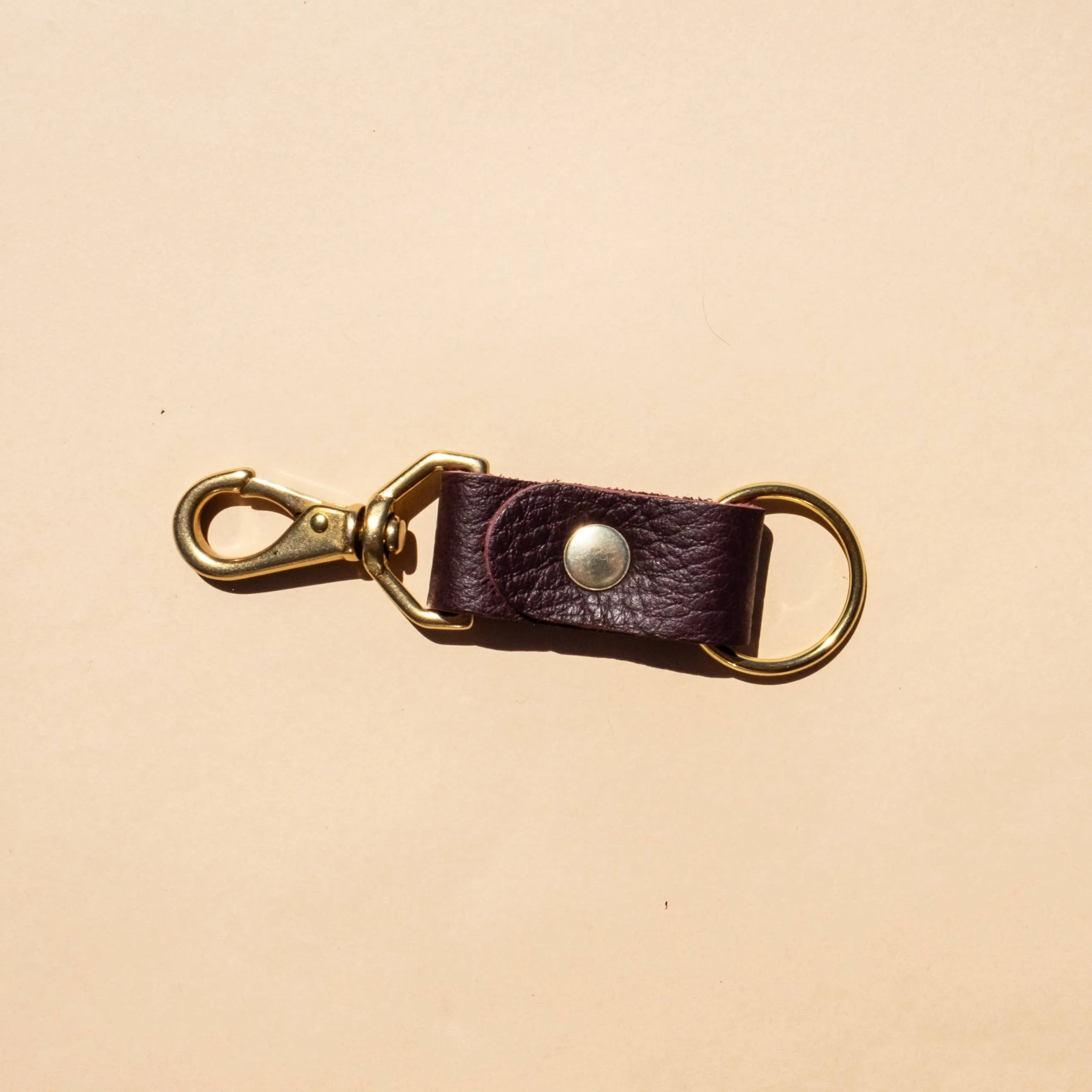 Keychain Plum Leather