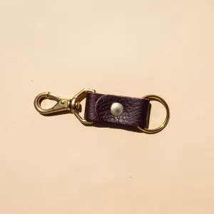 Keychain Plum Leather