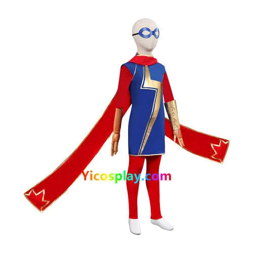 Kids Children 2022 Kamala Khan Cosplay Costume Halloween Outfits Suit