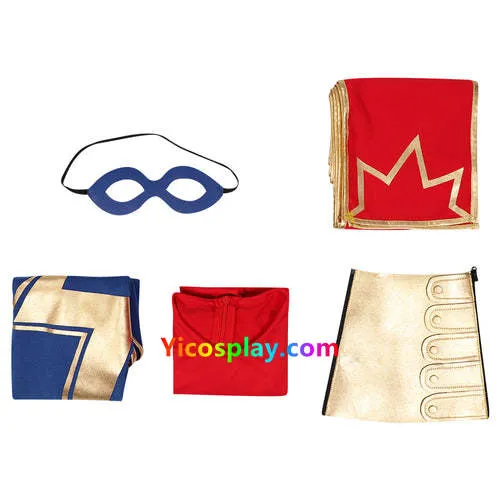Kids Children 2022 Kamala Khan Cosplay Costume Halloween Outfits Suit