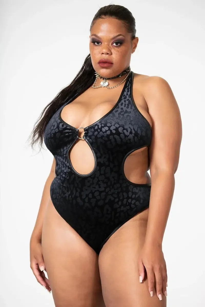 Killstar Barbarella Halter Bodysuit - Black
