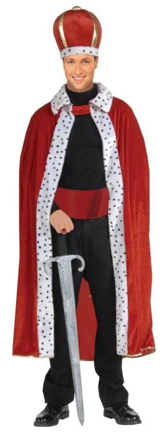 King Robe And Crown Adult  Costume