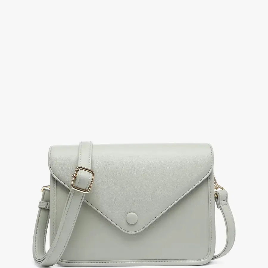 Lagos Envelope Sage Crossbody Clutch