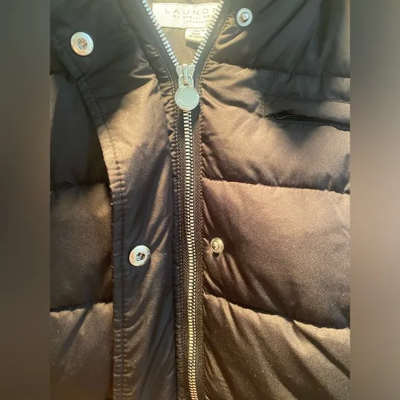 Laundry by Shelli Segel- Puffer Jacket w/Faux Fur Trim Hood, Black, Size XL,