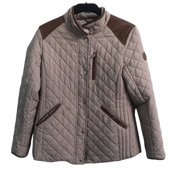 Lauren Ralph Lauren Petite Diamond-Quilted Jacket Size Medium