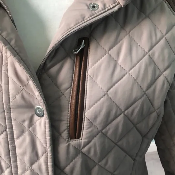 Lauren Ralph Lauren Petite Diamond-Quilted Jacket Size Medium