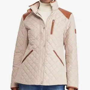 Lauren Ralph Lauren Petite Diamond-Quilted Jacket Size Medium