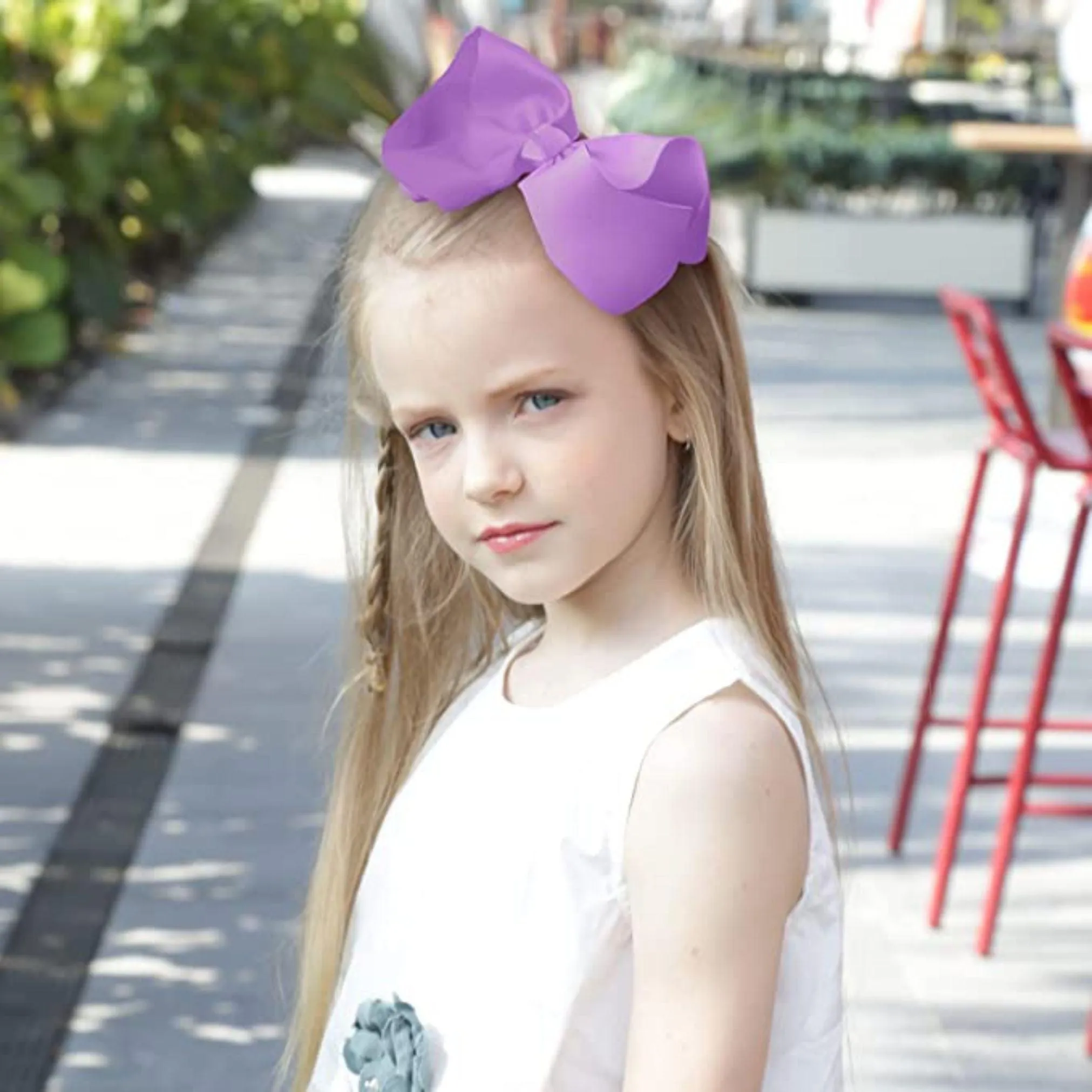 Lavender Grosgrain Ribbon Hair Bow