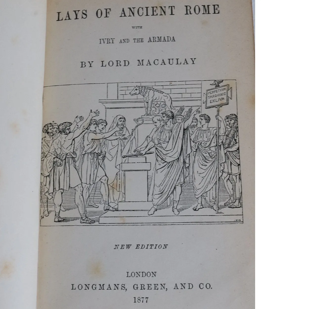 Leather Book: Lays of Ancient Rome with Ivry and the Armada by Lord Macaulay