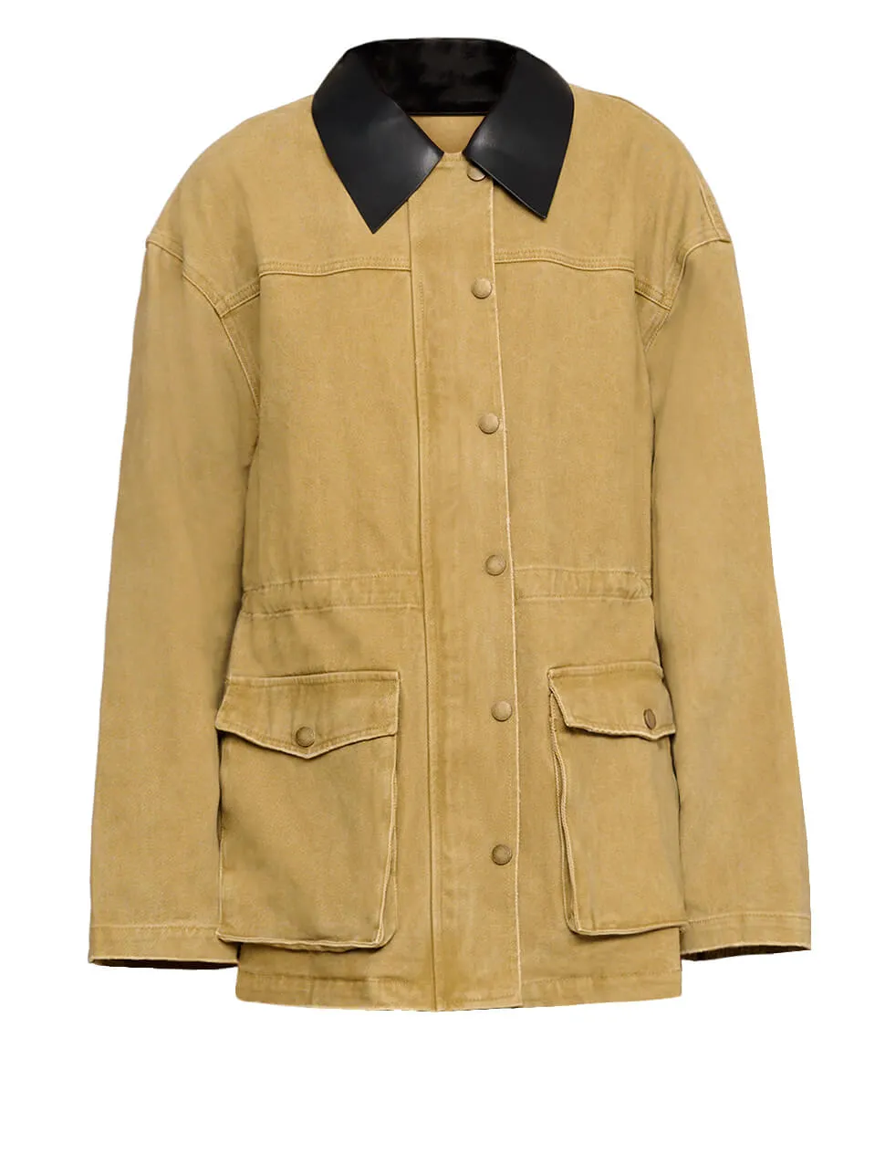 Leather Collar Barn Jacket-BESTSELLER