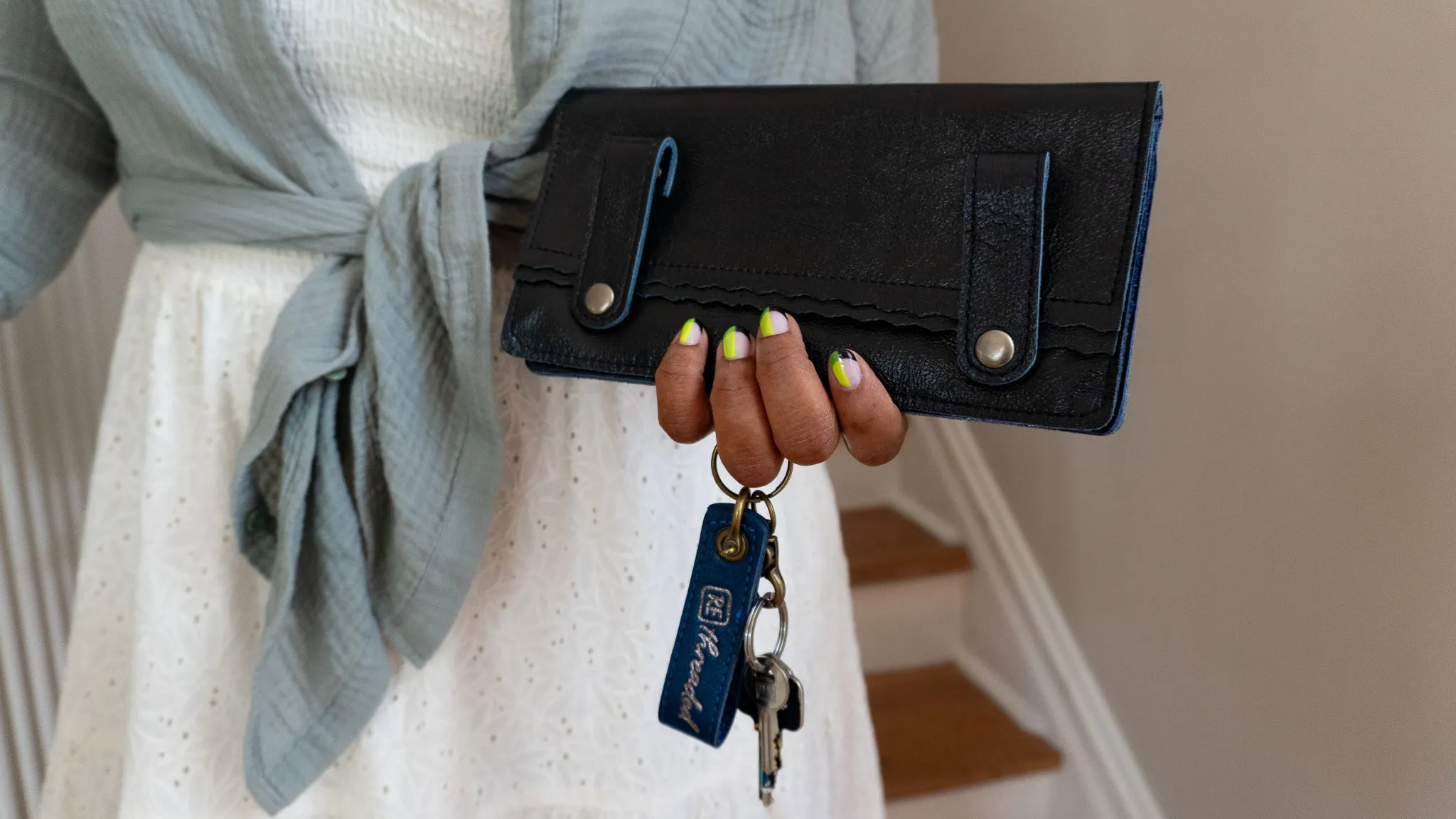 Leather Loop Keychain / Dusk