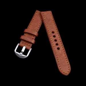 Leather Watch Strap, Rustic Russet | Full Stitch