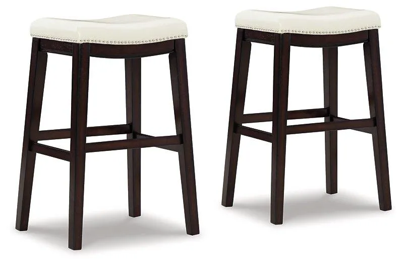 Lemante Ivory/Brown Bar Height Bar Stool