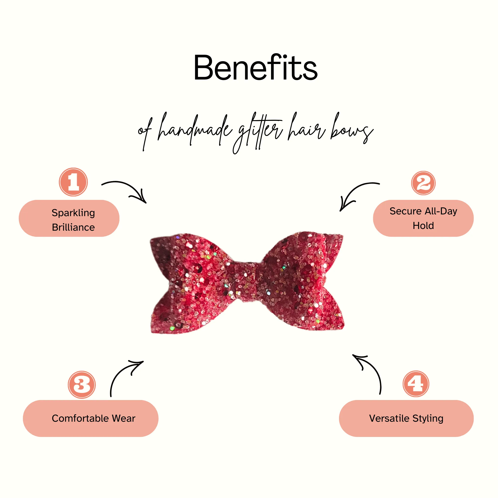 Light Purple Stone Glitter Hair Bows