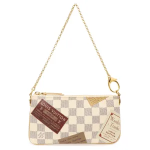 Louis Vuitton Damier Azur Trunks Labels Pochette Milla MM