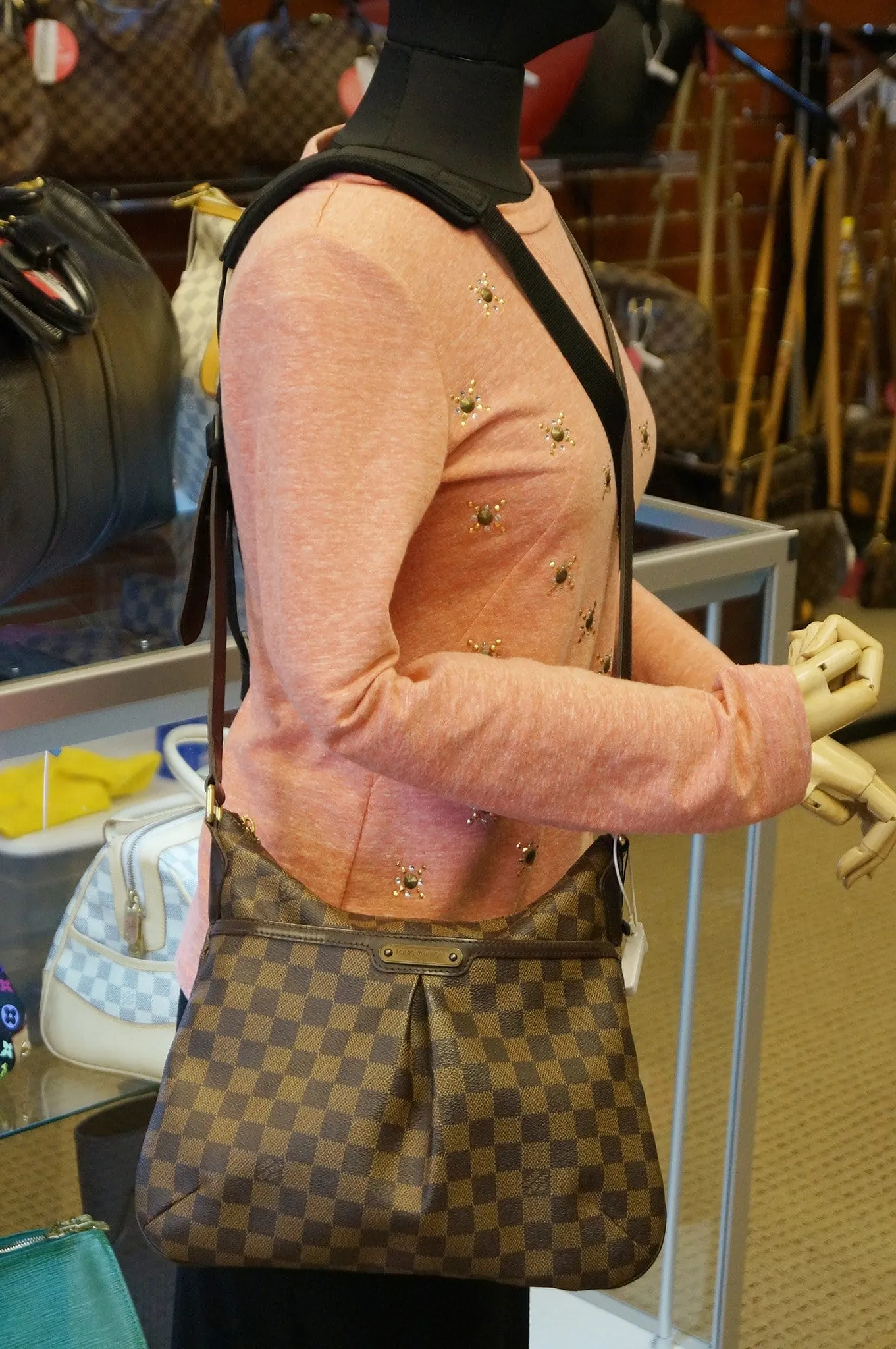 LOUIS VUITTON Damier Ebene Bloomsbury Pm Shoulder Bag