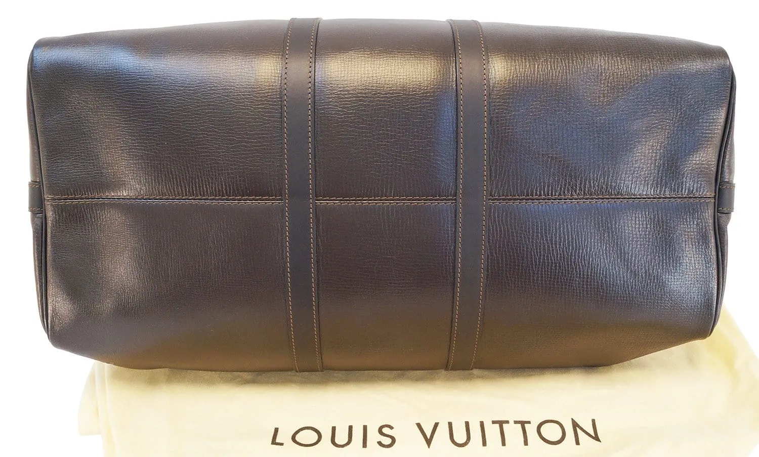 LOUIS VUITTON Keepall 55 Bandouliere Utah Dark Brown Travel Bag