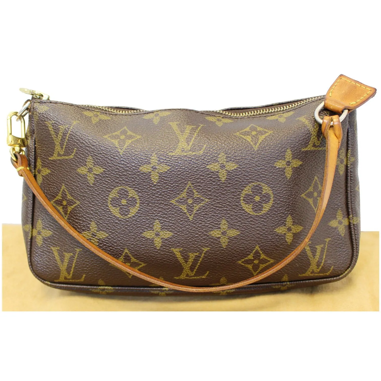 LOUIS VUITTON Pochette Accessoires Monogram Canvas Pouch Bag Brown
