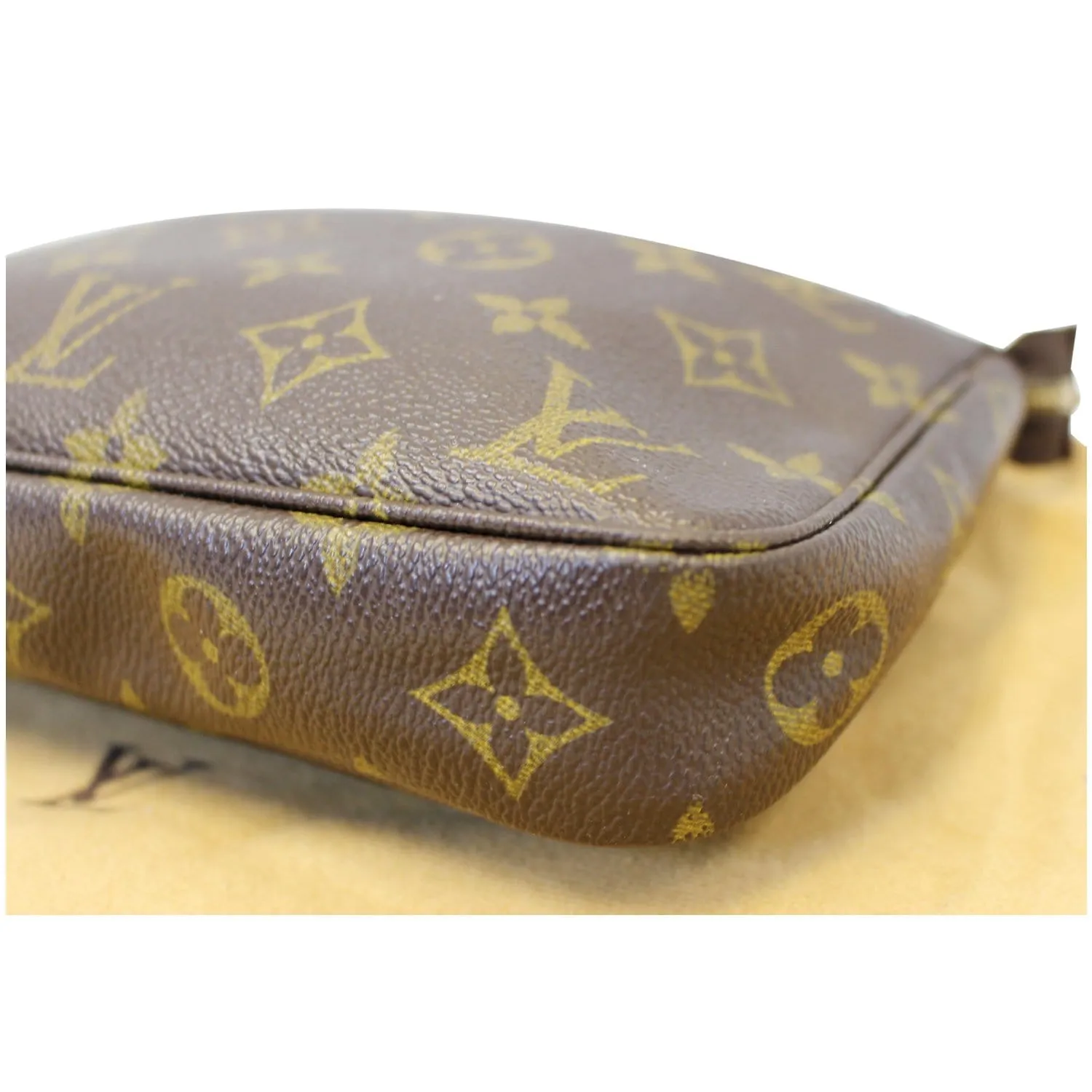 LOUIS VUITTON Pochette Accessoires Monogram Canvas Pouch Bag Brown
