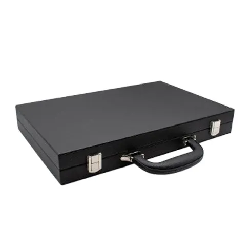 LPG Classics Leather Backgammon Set - Black
