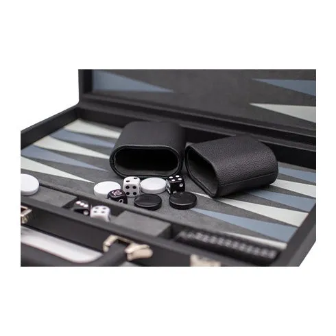 LPG Classics Leather Backgammon Set - Black