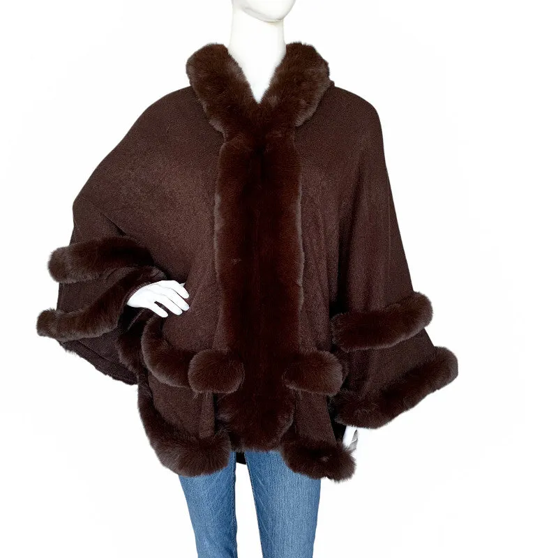 Lux Double Fur Shawl
