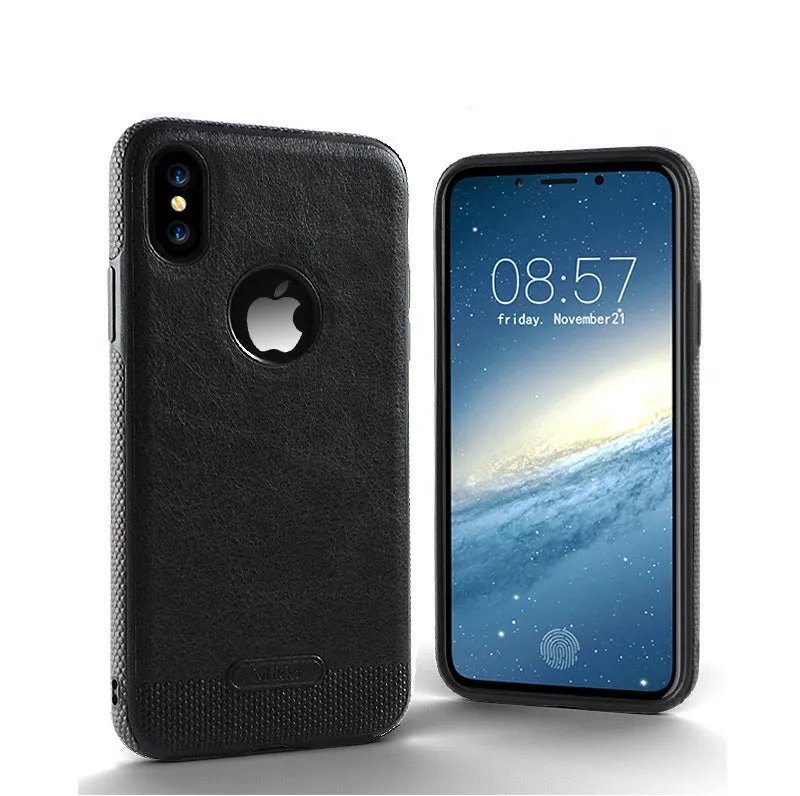 Luxury Textured Back Cover Flexible Soft Shockproof Full Protection Cases for iPhone X Red