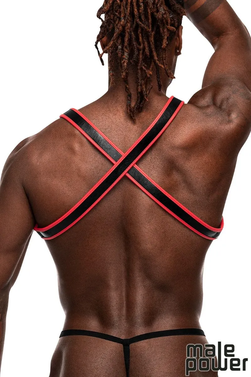 Male Power PU Leather Chest Harness