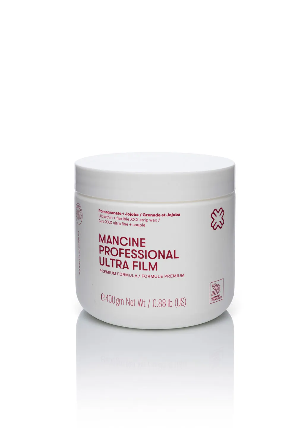 Mancine Strip Wax: Ultra Film Pomegranate & Jojoba (14oz)
