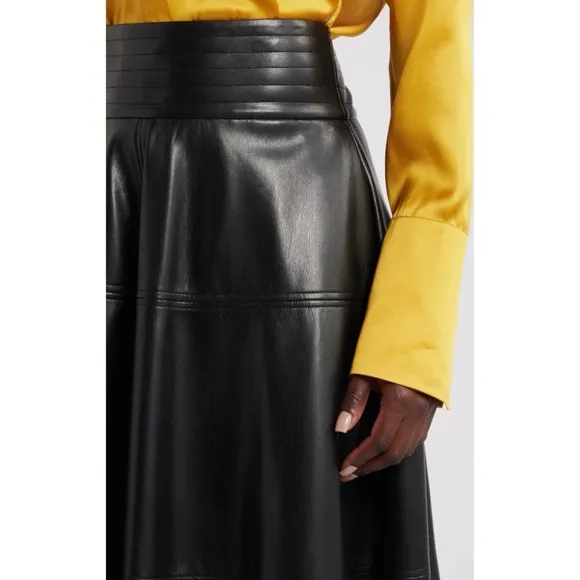 Megan Renee Faux Leather Tiered Skirt NWT IN STORES $149 NORDSTROM