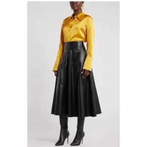 Megan Renee Faux Leather Tiered Skirt NWT IN STORES $149 NORDSTROM