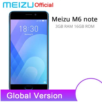 Meizu NOTE6 LTE Mobile Phone - 3GB RAM, 16GB ROM, 4G, Octa Core, 5.5 Inch, 4000mAh, Fingerprint ID - Black