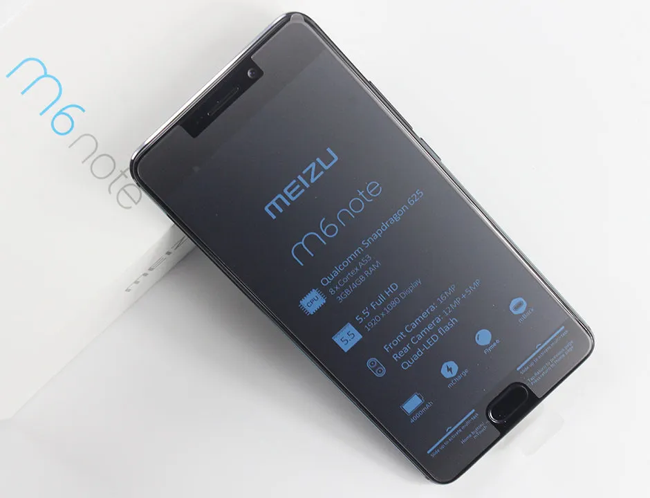 Meizu NOTE6 LTE Mobile Phone - 3GB RAM, 16GB ROM, 4G, Octa Core, 5.5 Inch, 4000mAh, Fingerprint ID - Black