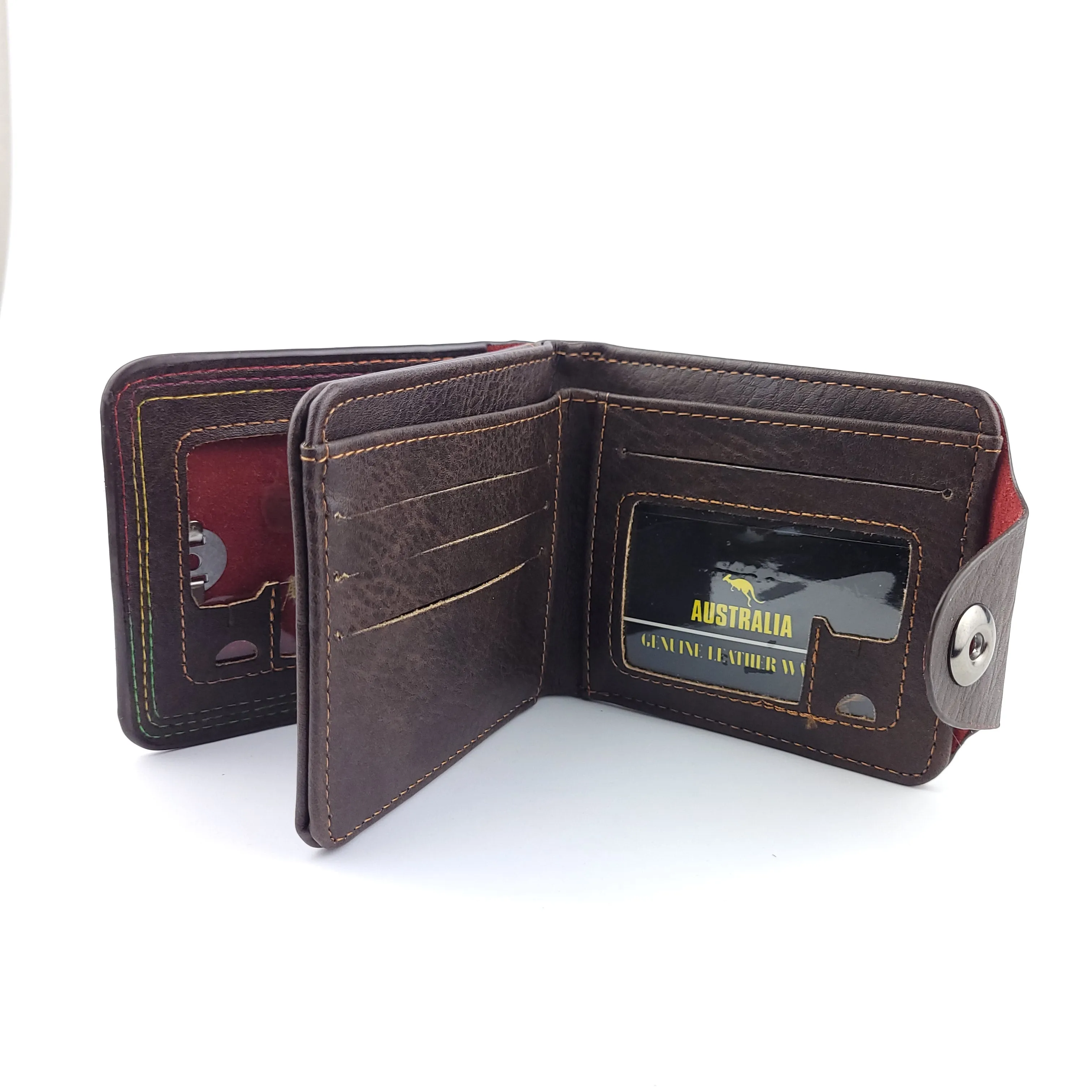 Mens Australian Animal Embroidered PU Leather Wallet