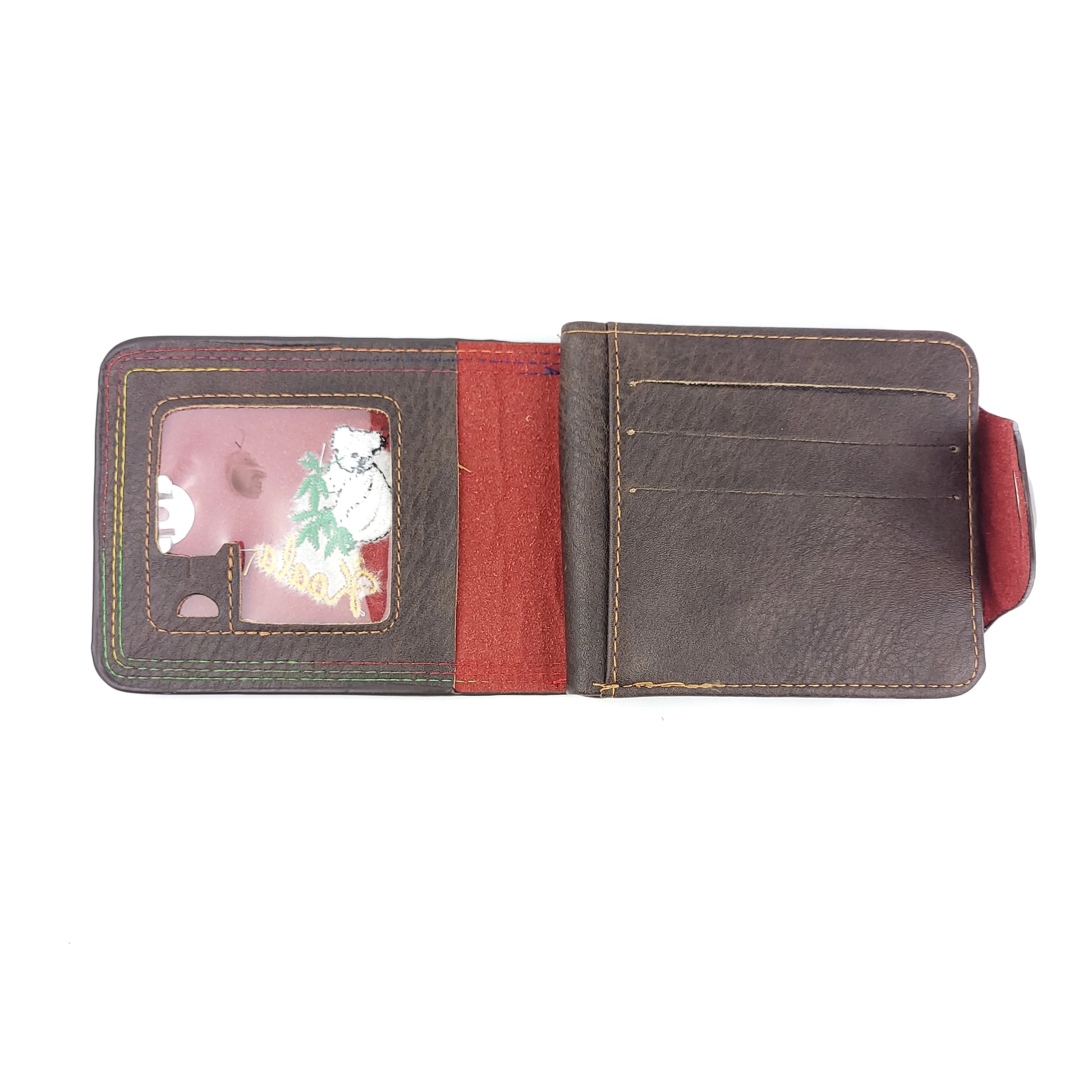 Mens Australian Animal Embroidered PU Leather Wallet