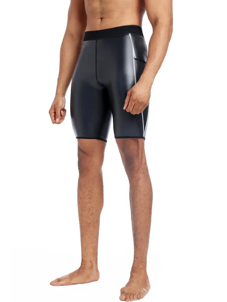 Men's Faux Leather Shorts