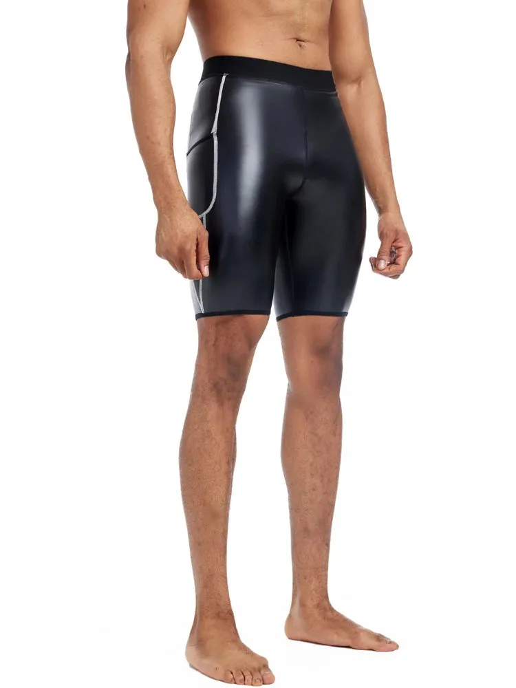 Men's Faux Leather Shorts