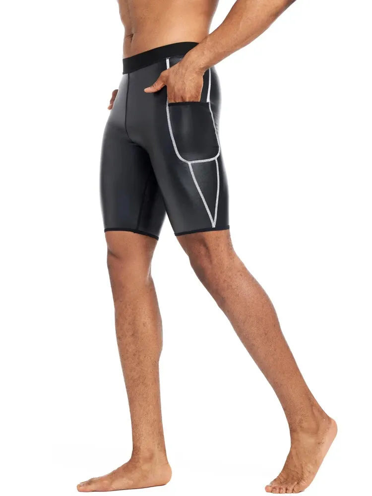 Men's Faux Leather Shorts