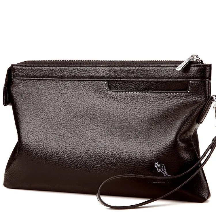 Men's soft leather clutch