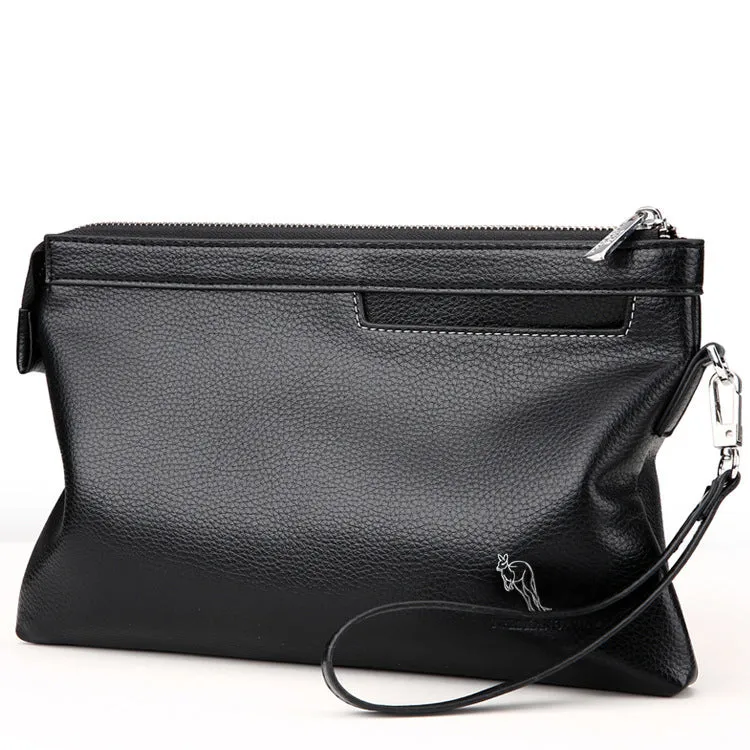 Men's soft leather clutch