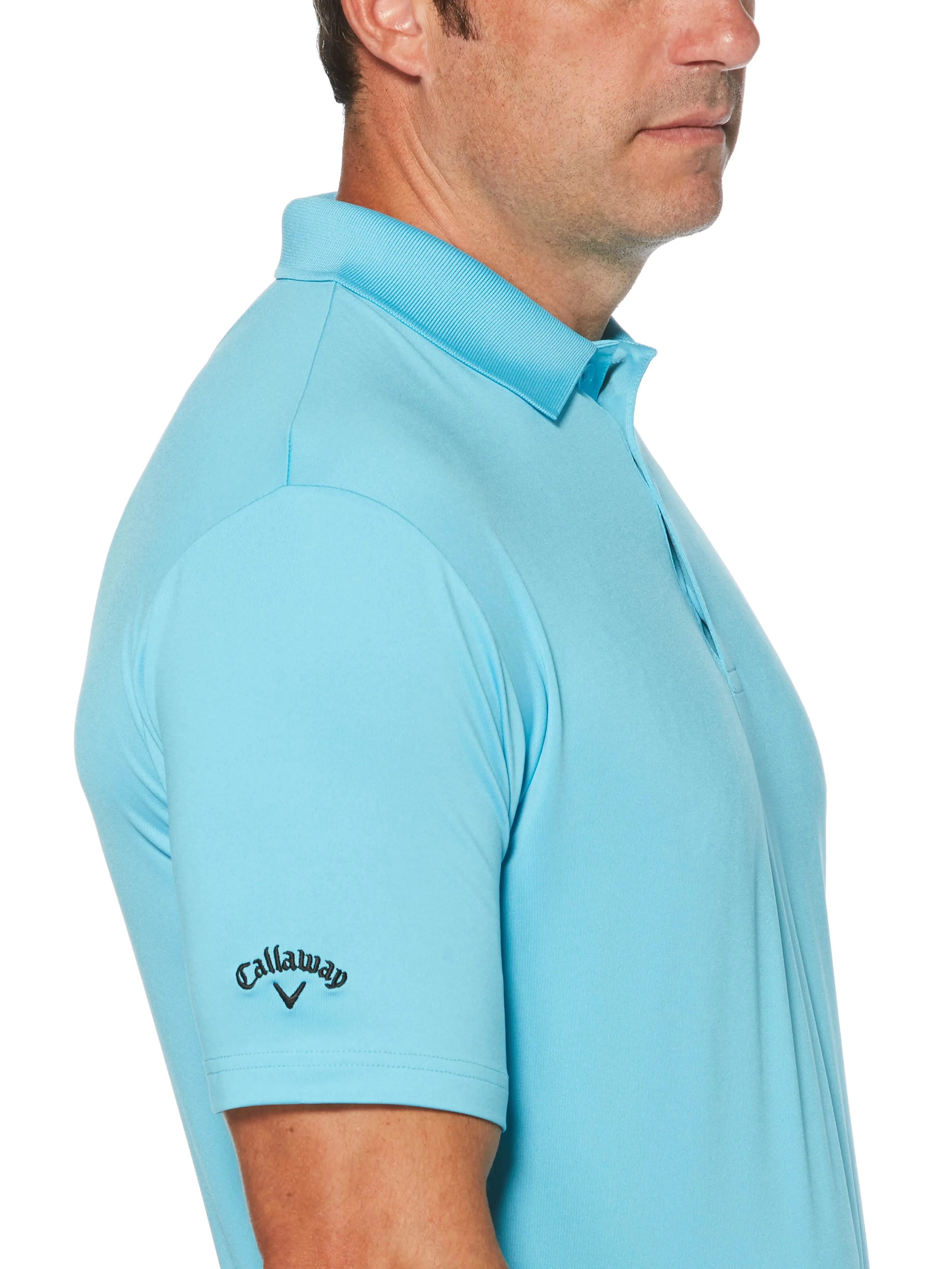 Mens Solid Stretch Polo