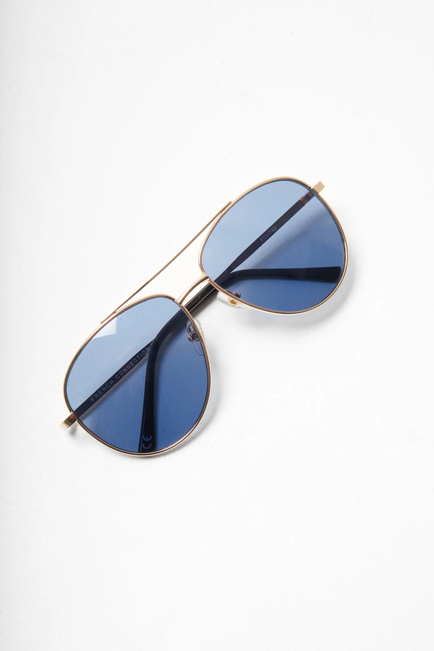 Metal D Frame Aviator Sunglasses