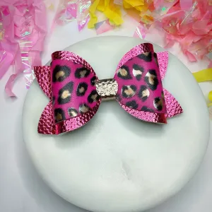 Metallic Leopard Harper Bow