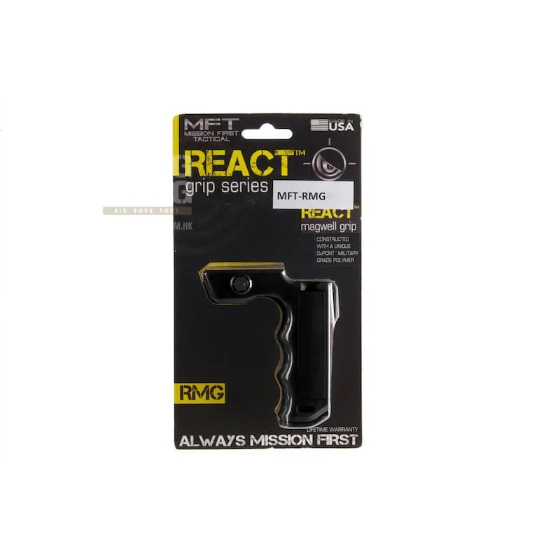 MFT React Magwell Grip (RMG). Allows less effort to direct muzzle - BK